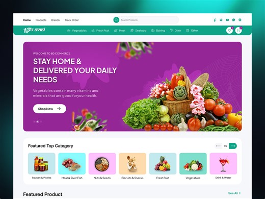 Online Grocery Store Website UI Design