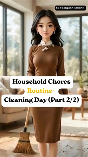 Household Chores – Part (2/2) Cleaning Day. #learnenglish #easyenglisheveryday