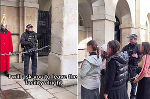 US tourists ‘ridicule’ King’s Guard, get berated by UK cop: ‘He’s not having fun’