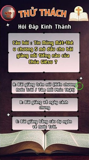 Thử thách Kinh Thánh : Mối Phúc Đầu Tiên Chúa Dạy Là Gì?
