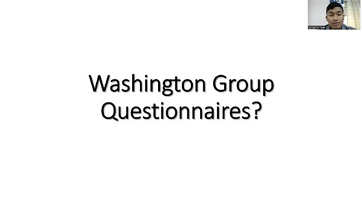 D-2, 1. WG and Identifying PwD in the community