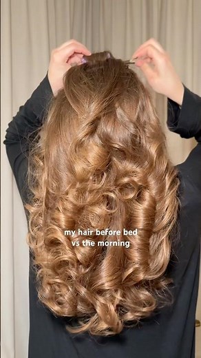 easy overnight blowout tutorial to wake up with princess curls ✍🏼🎀⭐️ #overnightblowout #hair