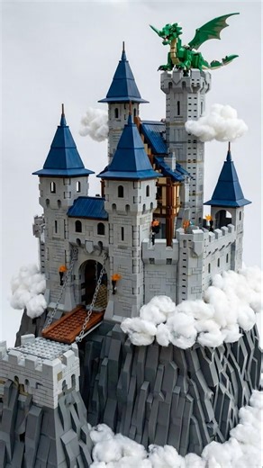 Epic Mountain Castle Build 🏰⛰️ #LEGO #Castle #Medieval #Knights #shortsvideo