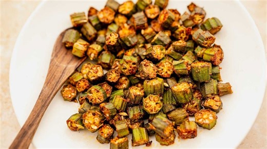 Easy Smoky Roasted Okra