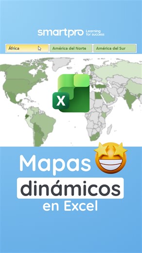 🚀👋 Adiós a las tablas eternas 👉 dale vida a tus datos y obtén insights en segundos.📊🗺🚀 Con un mapa dinámico podrás: ✅ Visualizar resultados de un vistazo ✅ Sorprender en reportes y presentaciones ✅ Analizar mejor tu información sin salir de Excel 👉 Síguenos a @smartproacademy para más consejos que harán tu trabajo en Excel más práctico y profesional. | SMARTpro Academy