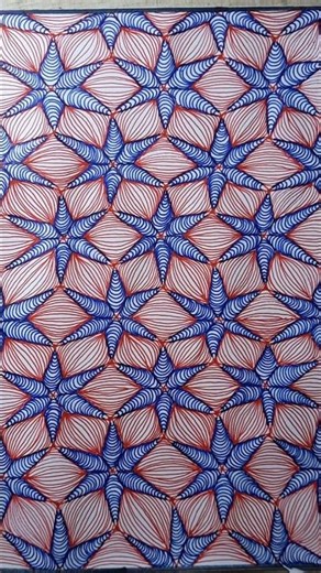 Beautiful Red Blue Zentangle Pattern #art #drawing #trending #shorts #viral #shortsfeed