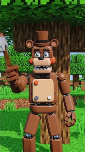 Freddy enters a Minecraft world #fnaf