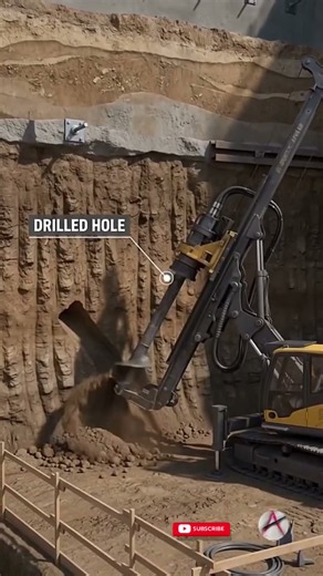 #Geotechnical engineering #Construction Soil Soil Nailing: The Secret Behind Safe Excavations! 😱