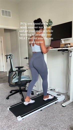 Cold outside? Perfect. My walking pad is my secret weapon #fitnessgirls #homegym #winter