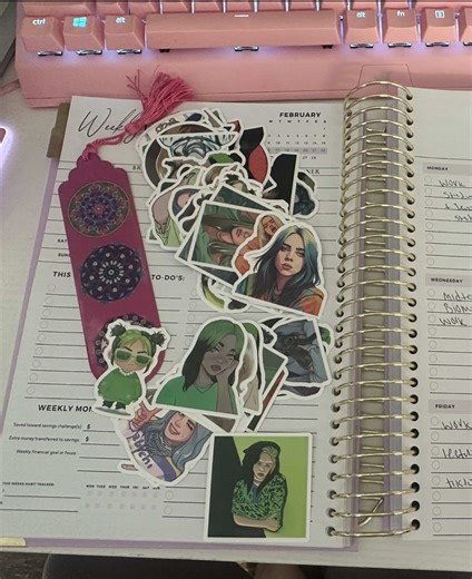 Weekly Planner Setup with Cute Stickers