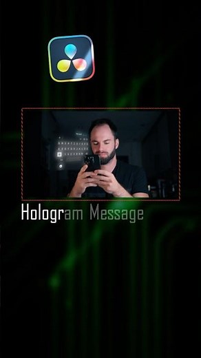 Messages Hologram #davinciresolve #hologram #tutorial