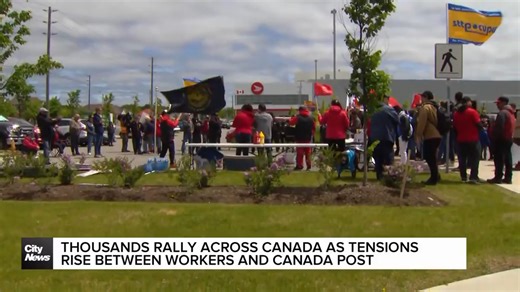 Thousands rally across Canada as tensions rise between postal workers and Canada Post