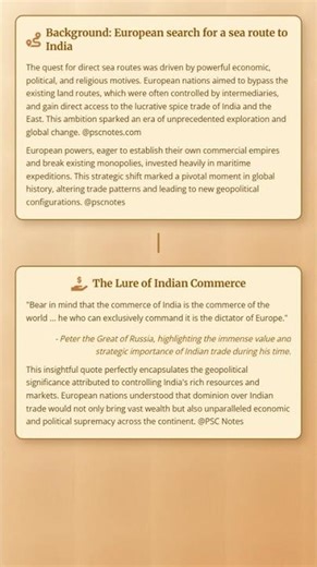 Background: European search for a sea route to India