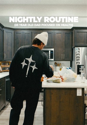 Night routine as a 23 year dad prioritizing family and health #fyp #nightroutine