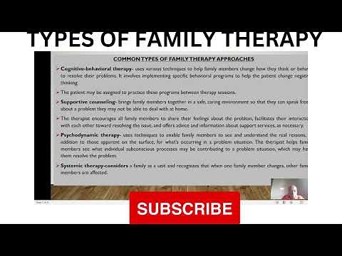 TYPES OF FAMILY THERAPY