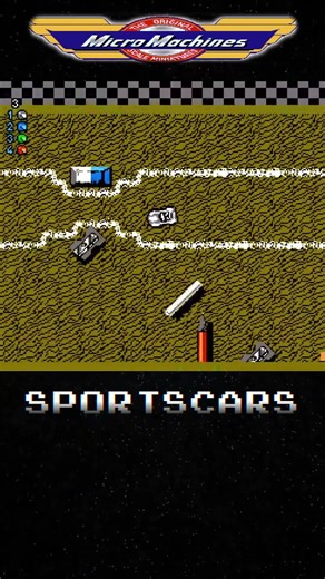 Micro Machines – Sport Cars Race Across the Track (NES, 1991)