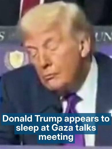 Donald Trump Appears to Sleep During Gaza Panel Discussion