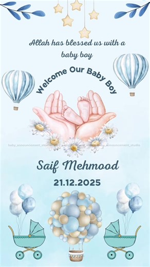 Baby boy announcement video dm for order #itsaboy #babyannouncement #babyboy #babyreels #itsaboy💙