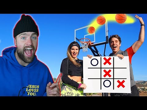 2v2 TRICKSHOT TIC-TAC-TOE w/ Josh Horton, Chris Staples, Jenna Bandy, and Evin Bartlett