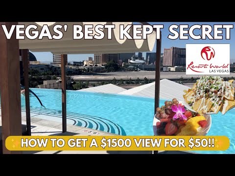 I FOUND THE BEST VIEW IN LAS VEGAS! Resorts World ATHENA INFINITY POOL Secret Review 🌆