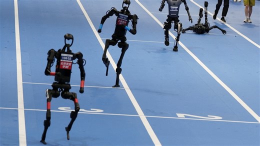Robots stumble, crash and backflip at China’s wild humanoid Olympics-style games
