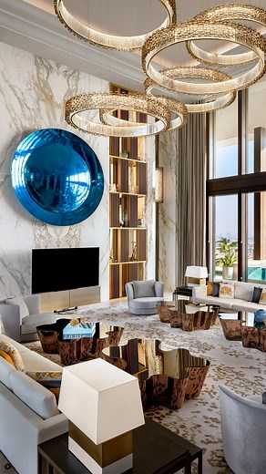 Step inside the four-bedroom, two-level Royal Mansion penthouse. #AtlantisTheRoyal | Atlantis The Royal