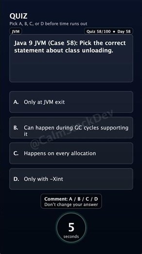 Quiz 258 class unloading Java9 | #shorts #java #quiz