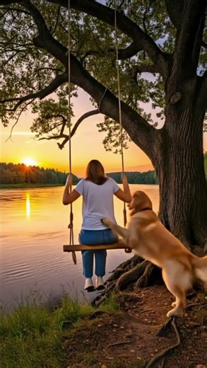NEVER let your dog push you on a swing! #shorts