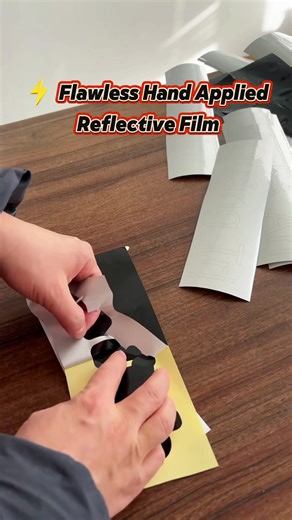 ⚡ Flawless Hand Applied Reflective Film#reflective #reflectivefilm #carstickers #reflectivesticker #factory