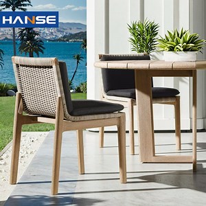 [Hot Item] Rattan Furniture Set Wicker Hotel Resort Dining Chair All Weather Outdoor Aluminum Rope Garden Dining Set
