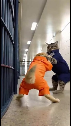 🚔 Wrong place to walk. #funny #cat