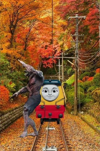 Zombie Monster Seram Menghalangi Kereta Thomas