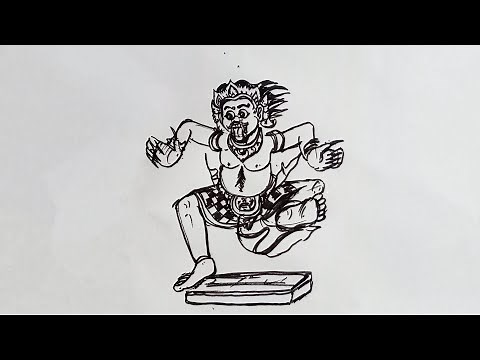 Cara Mudah Menggambar Sketsa Ogoh-ogoh #ogohogoh #drawing #sketsa