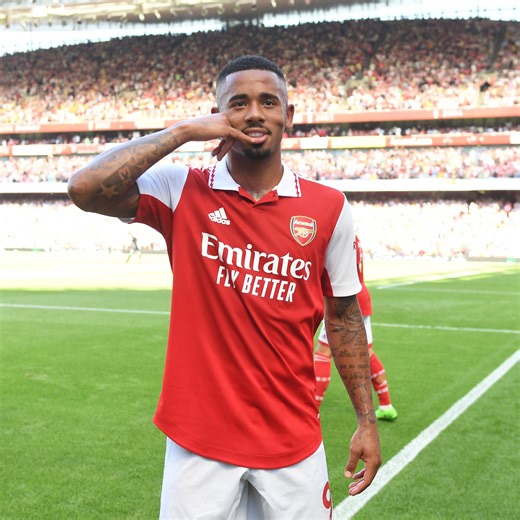⏪ Last time out against Leicester City in N5... Gabriel Jesus bags a brace on his home debut 🤩 | Arsenal
