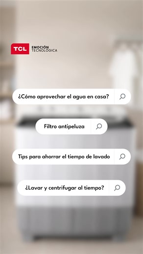 No la estabas buscando, pero la lavadora TCL TWT2OS de 20kg te encontró a ti. ¿Qué buscas en una lavadora? https://bit.ly/3ZePHfr | TCL Electronics
