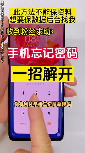 手机忘记屏幕密码怎么办？教你一招自己解！
