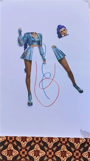 K-Pop Idol Rumi ❤️‍🔥 paper doll: Demon Hunter #rumi #kpopdemonhunters #art #shorts