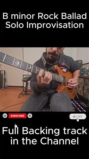 Emotional Guitar Solo Part 2 🎸 B Minor Rock Ballad #backingtrack #guitarjam #guitarbackingtrack
