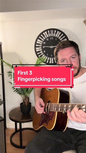 First 3 fingerpicking songs I learnt, good songs to start with! #fingerpicking #beginnerguitar #new #fyp #guitar