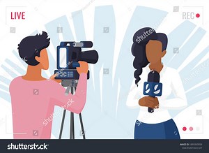 Journalist Tv News Reporter Video Interview Stock Vector (Royalty Free) 1899350959 | Shutterstock