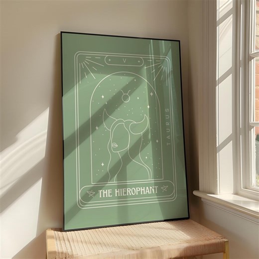 Taurus Zodiac Poster | Zodiac Wall Art, Boho Deko (instant Download) - Etsy