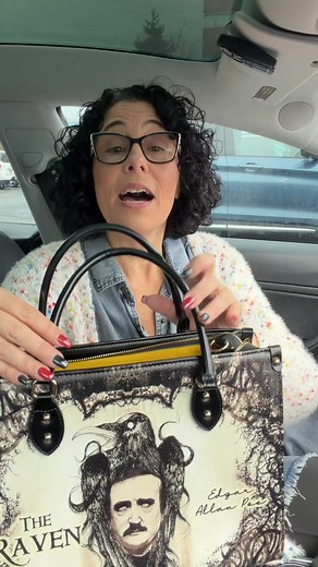 If "The Raven" is the first poem you think of when someone says "Edgar Allan Poe"... You NEED this bag! Someone mentions Poe. And instantly? Your brain goes straight to The Raven. Nevermore. The darkness. The haunting beauty. The way those words hit different every single time you read them. You don't just KNOW The Raven... you FEEL it. And Lettoria made this bag for book lovers who understand that kind of connection. 🖤 Features Poe himself with the iconic raven (the image that lives rent-free 