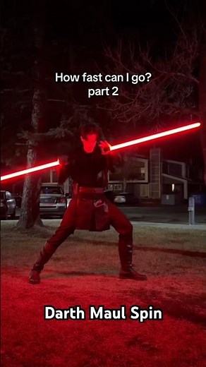 Fastest iconic Darth Maul spin ever? #starwars #lightsaber #maythe4thbewithyou