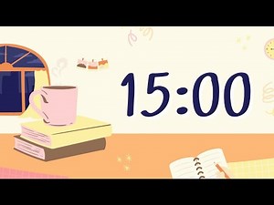 15 Minute Classroom Timer with Chill Lofi and Chime ♡ ✧*。