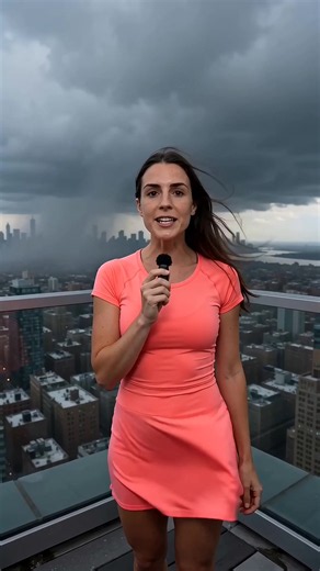 The forecast said strong winds… but nobody warned her about THIS 😭🌪️ She still finished the report like a pro. #WeatherReporter #StrongWinds #LiveReport #CaughtOnCamera #UnexpectedMoment