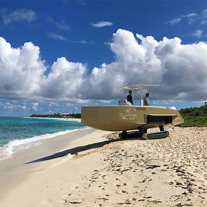 This luxurious yacht can cruise on dry land and glide through water 🚤 | In The Know