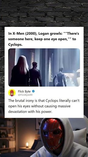 X-Men 2000 Logans Irony Telling Cyclops to Keep One Eye Open