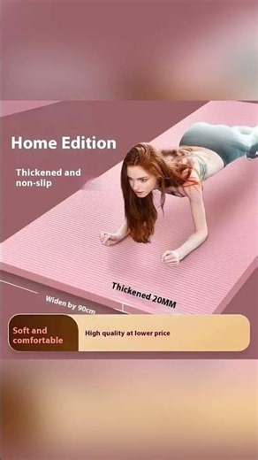 10MM Non-Slip Athletic Yoga Mat for Home Training, Pilates and Gymnastics