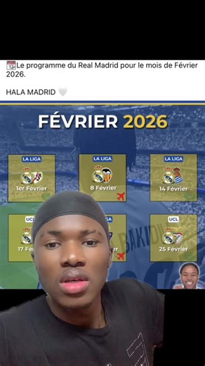 📆Le programme du Real Madrid pour le mois de Février 2026. HALA MADRID 🤍