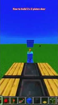 How to make #Minecraft 2 x 2 piston door with pressure plate activation ￼